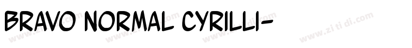 Bravo Normal Cyrilli字体转换